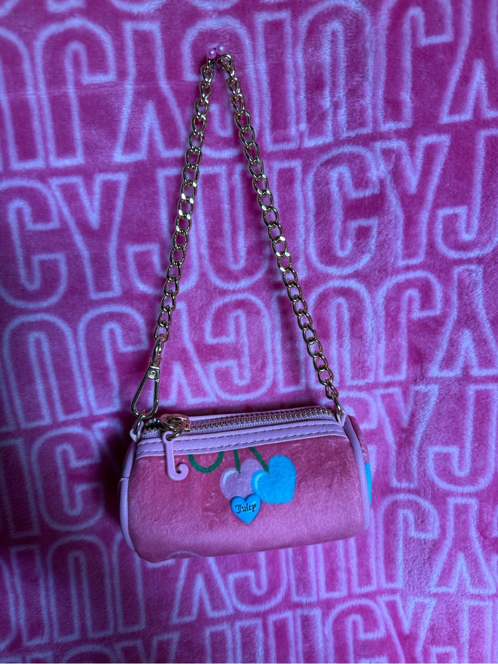 Beautiful Juicy Couture Pink Lemonade Purse Charm Cherry Barrel Mini Bag NWOT